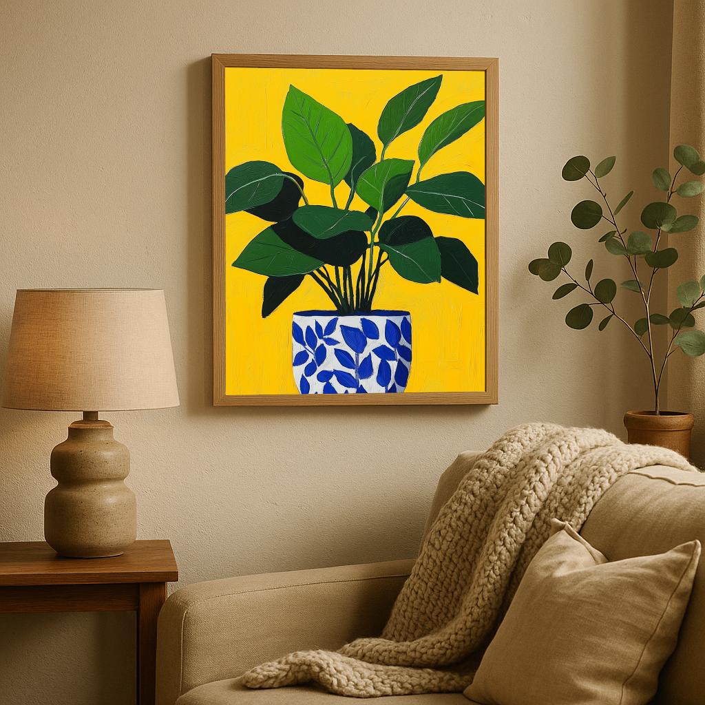 Plant Pot Aquarel poster sfeerbeeld 1