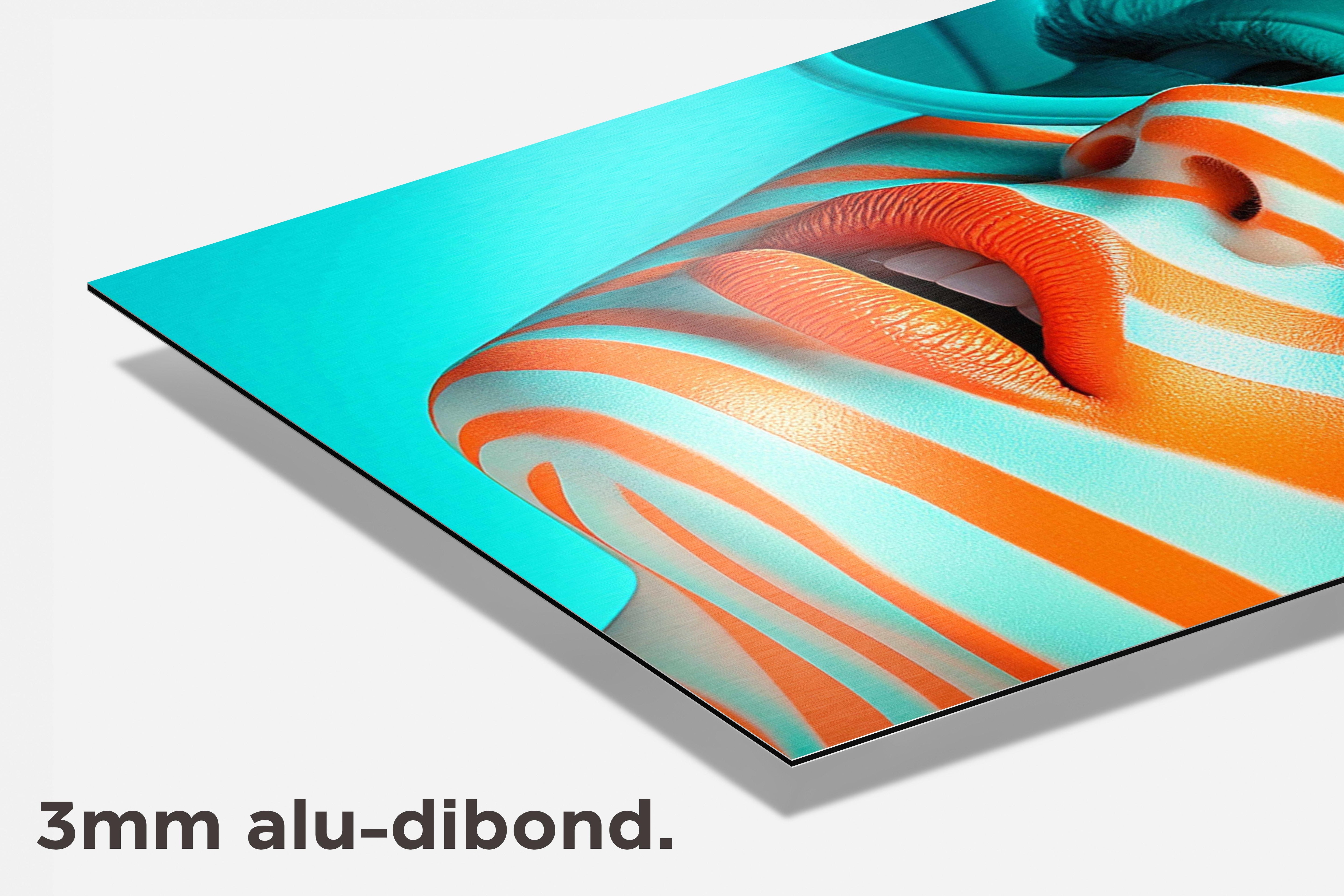 Strepen Vrouw dibond detail