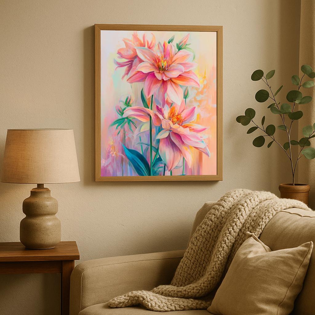 Flowers Aquarel poster sfeerbeeld 1