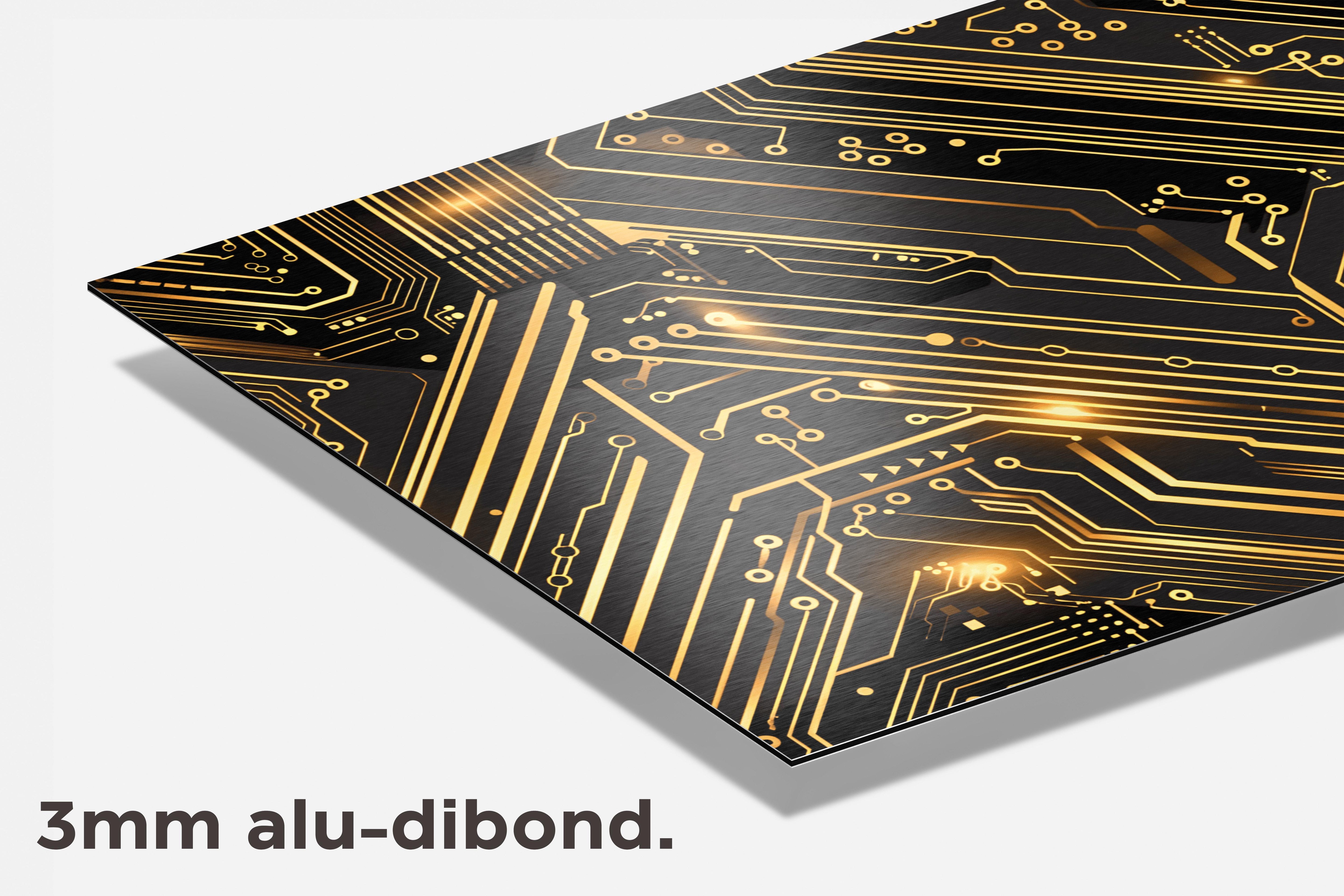 Gouden Chip dibond detail