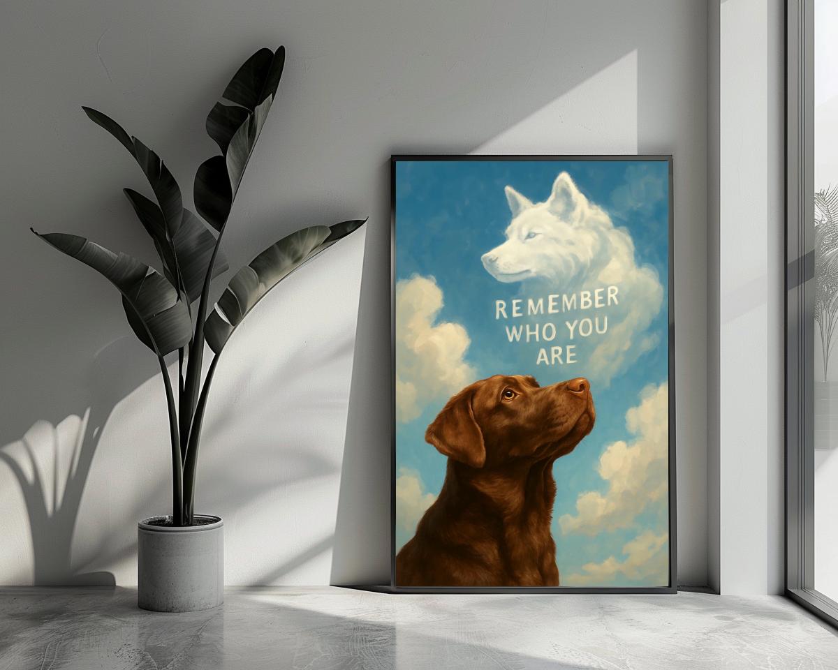Remember Who You Are DogText poster van 25 Artstreet