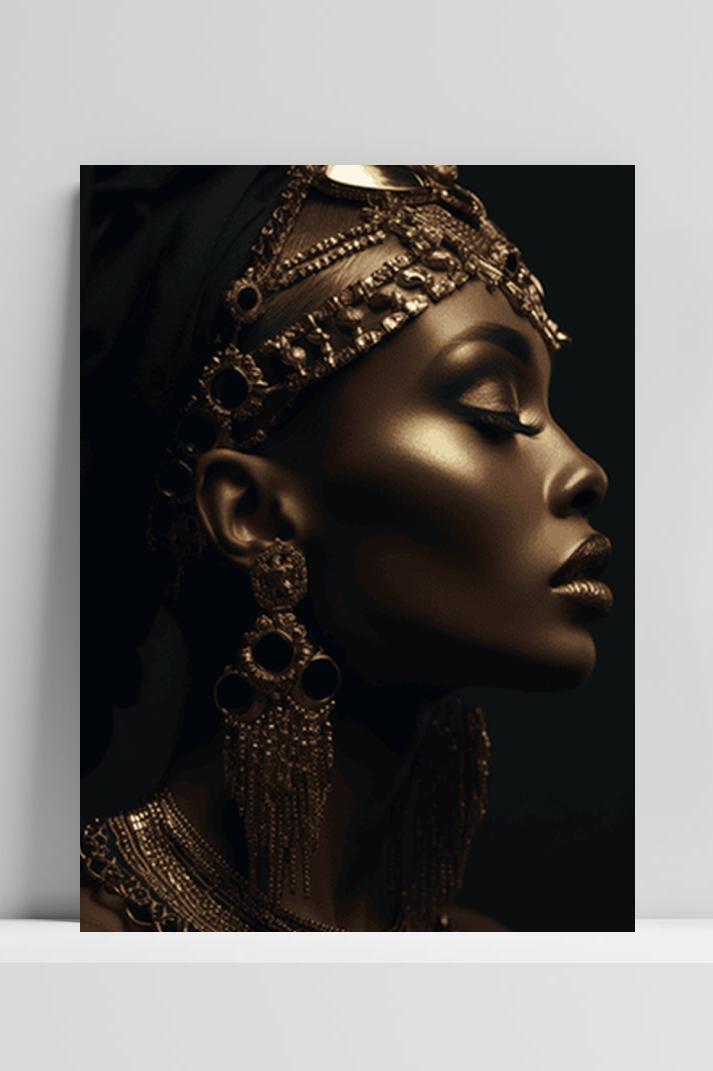 Afrikaanse Koningin op 3mm aluminium dibond