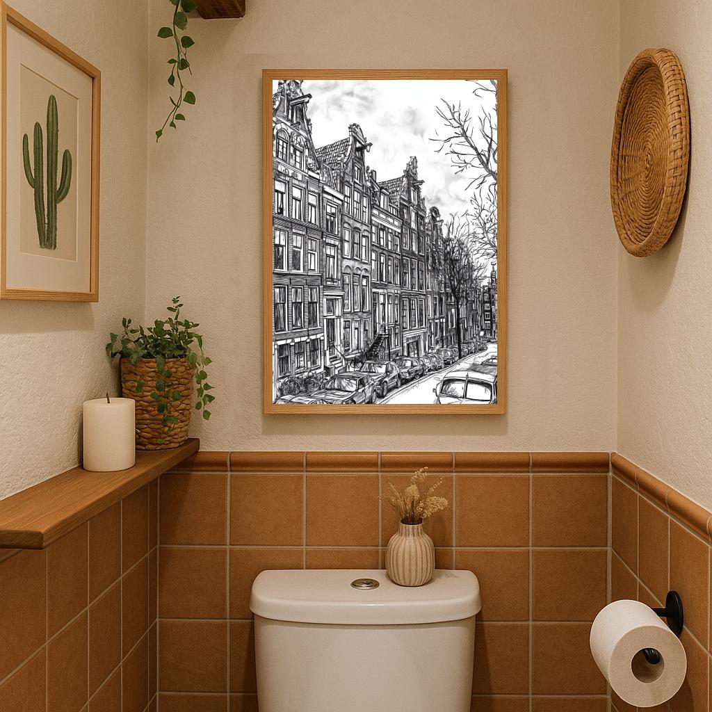 Amsterdam B&W poster sfeerbeeld 3