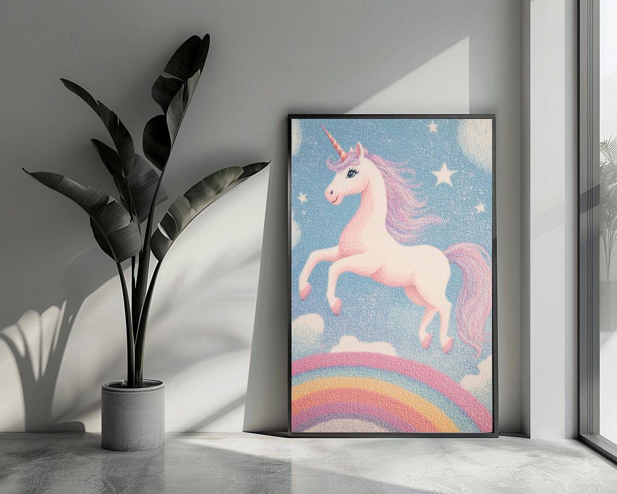 Unicorn Rainbow poster van 25 Artstreet