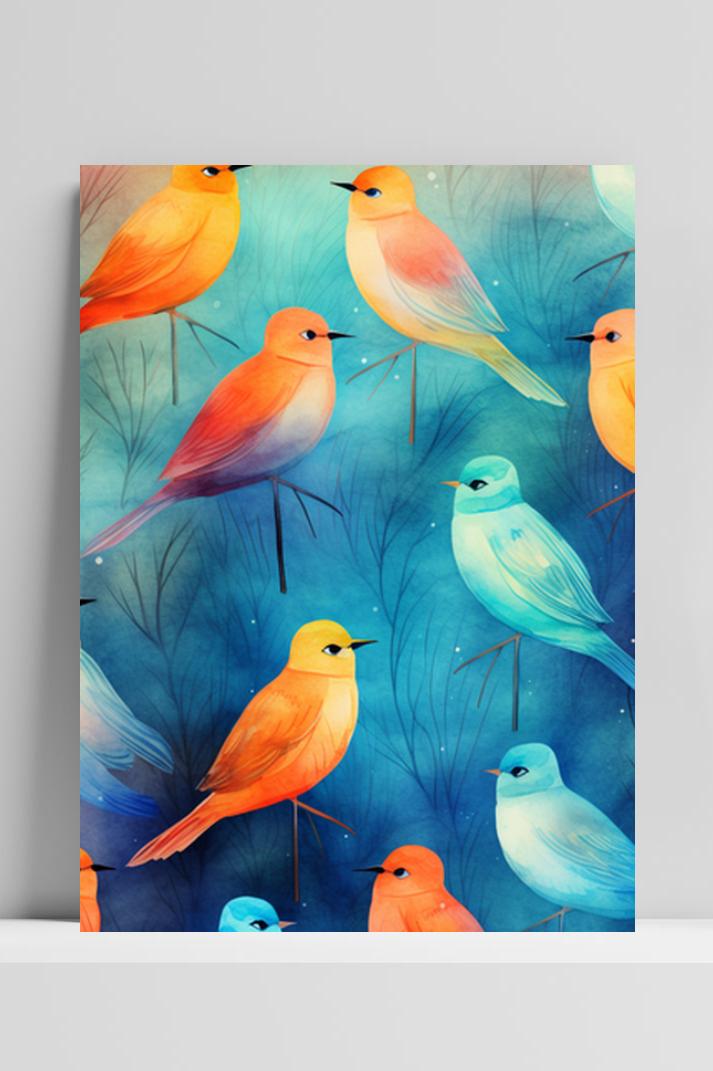 Vogeltjes op 3mm aluminium dibond