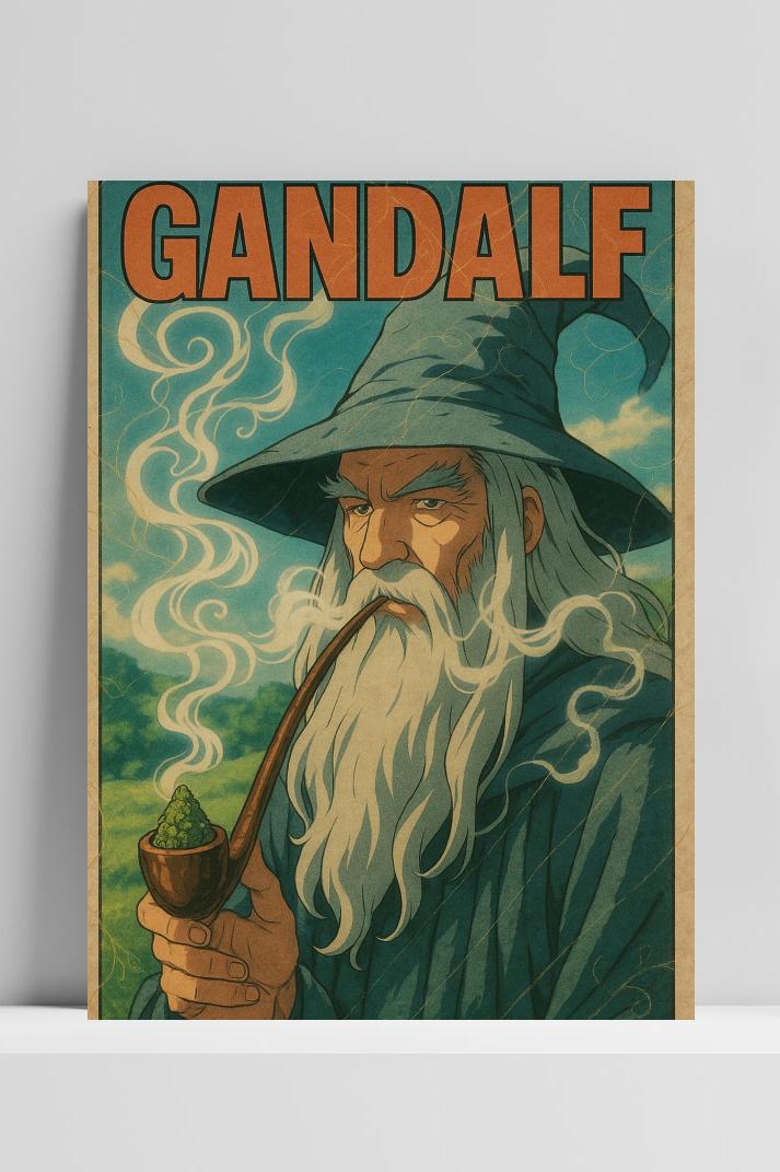 Gandalf The Lord Of The Rings Text op 3mm aluminium dibond