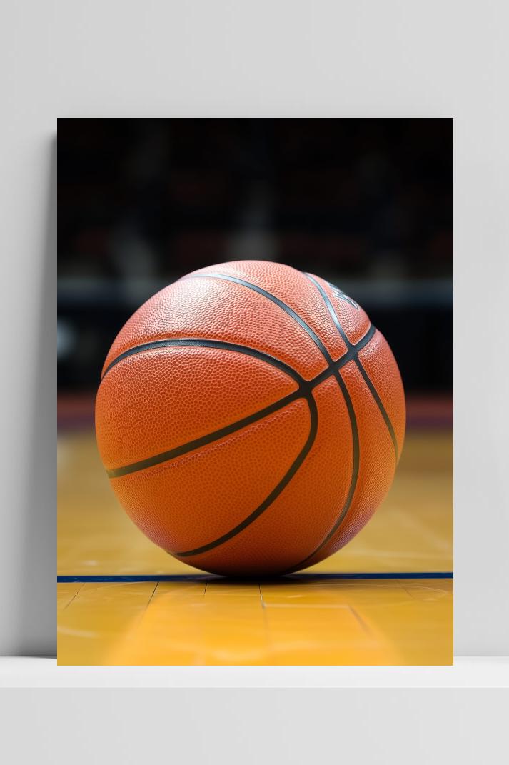 Ball Basketball op 3mm aluminium dibond
