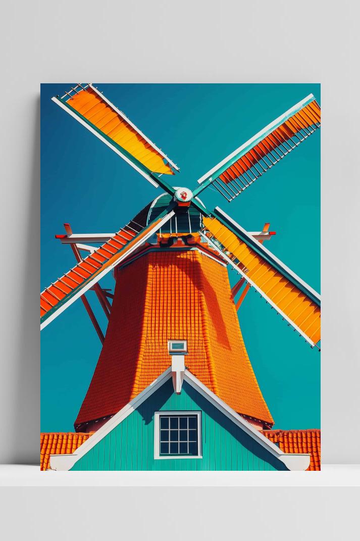 Molen op 3mm aluminium dibond