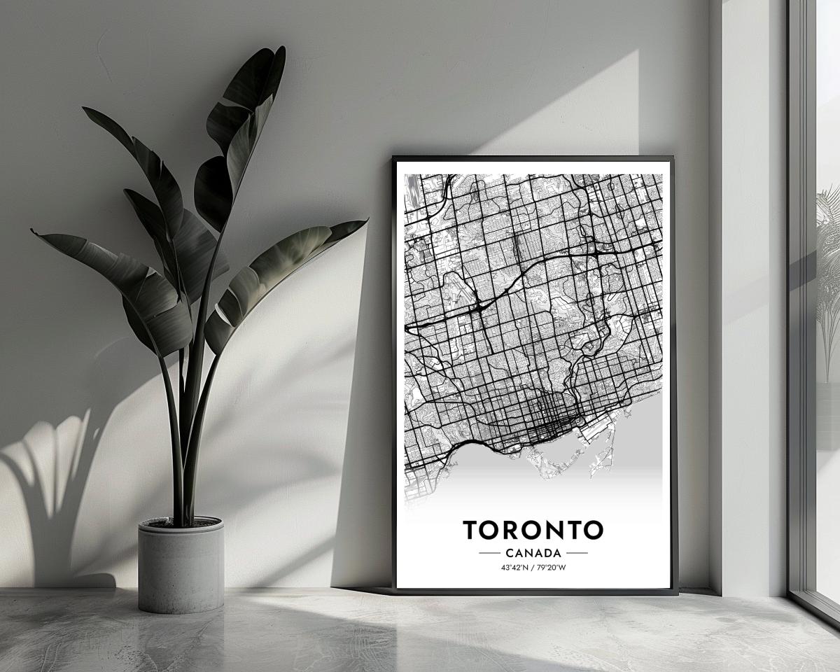 Toronto Canada White poster van 25 Artstreet