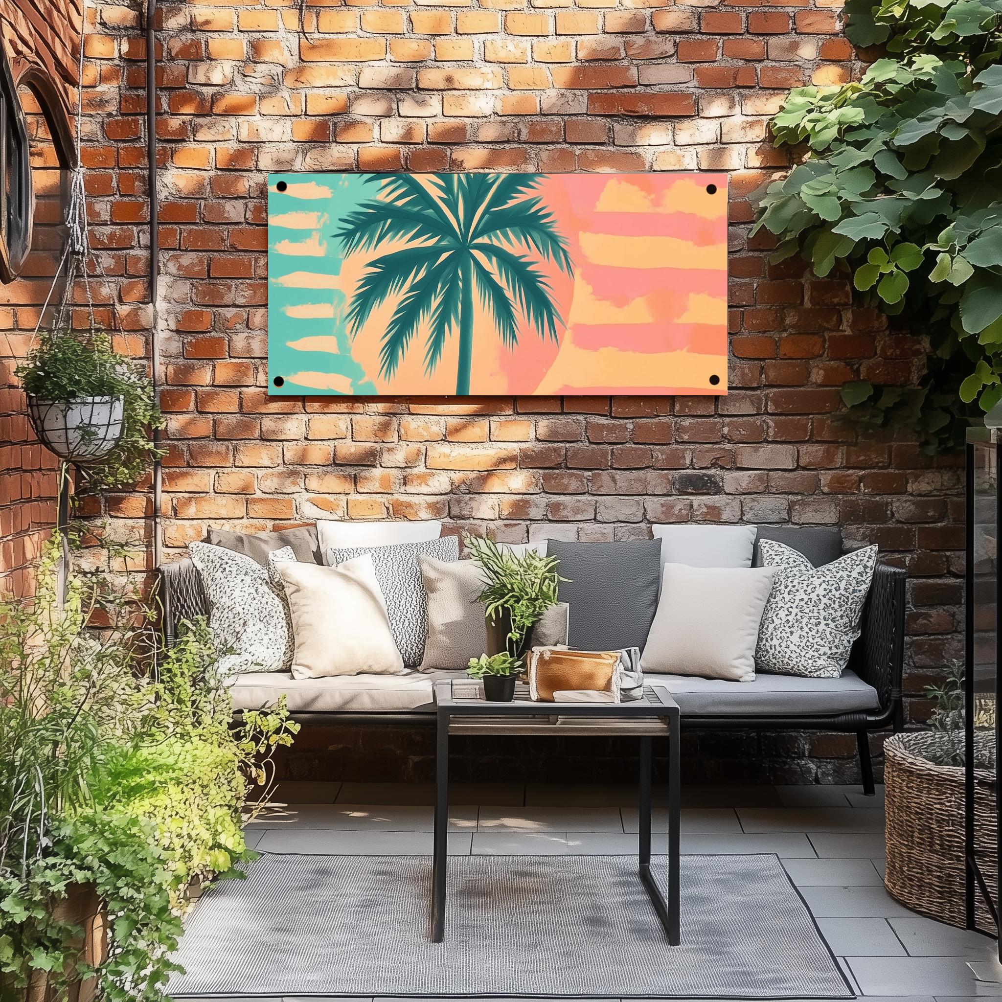Tuinposter Palmboom sfeerbeeld 2