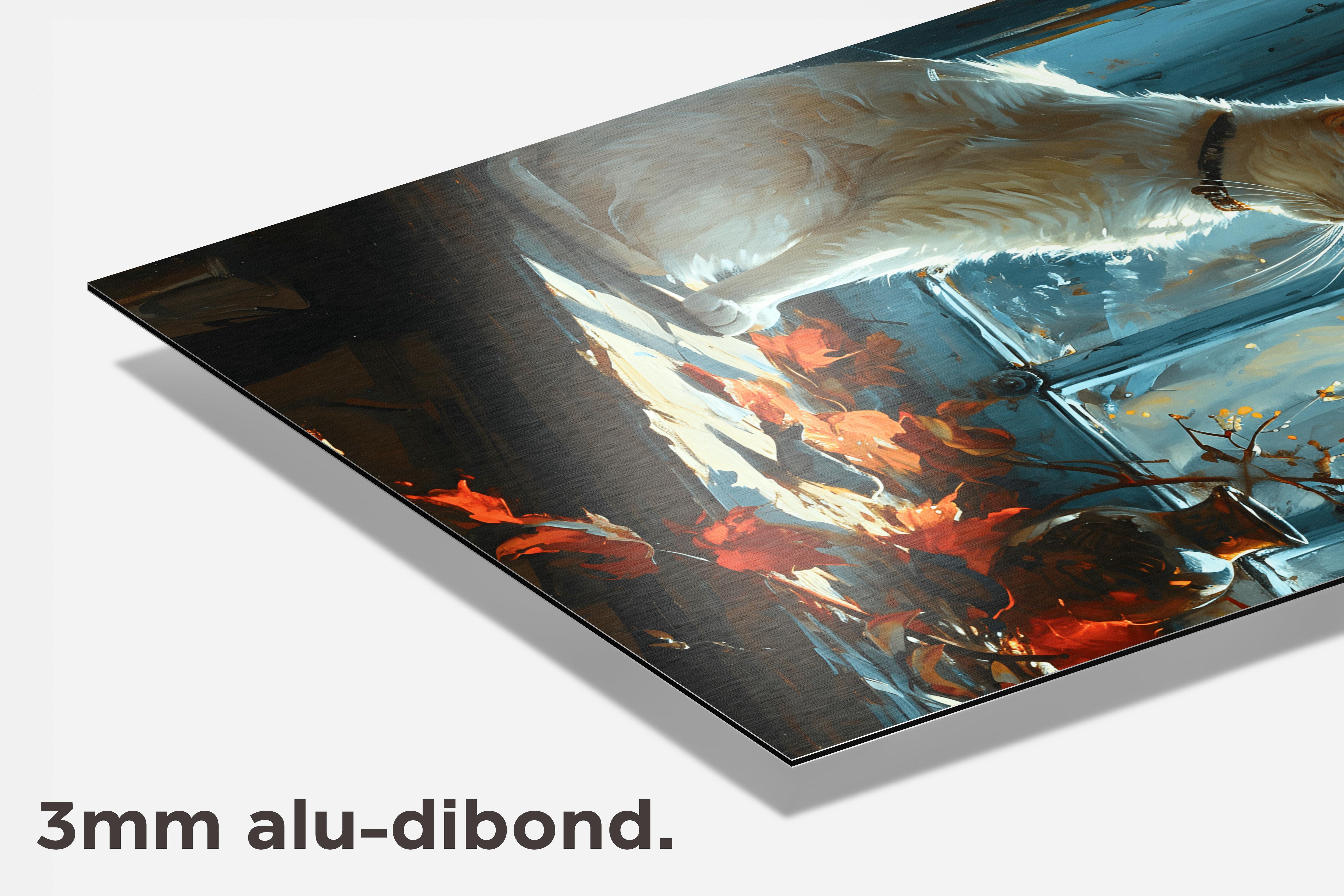 Kat Aquarel dibond detail
