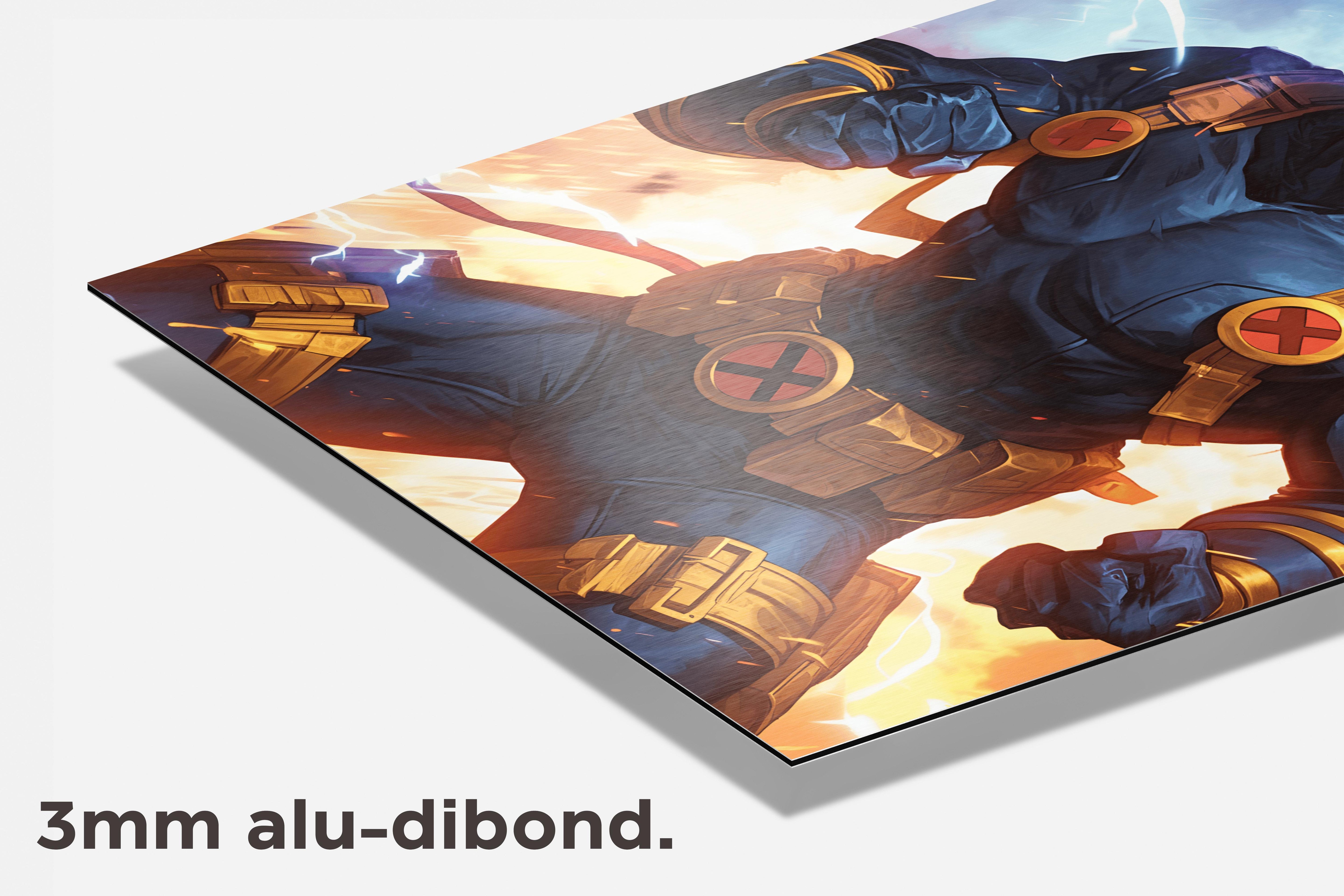 X-Men Cyclops dibond detail