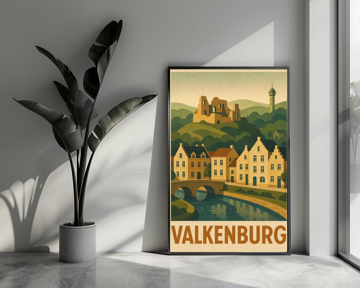 Valkenburg Text Vintage poster van 25 Artstreet