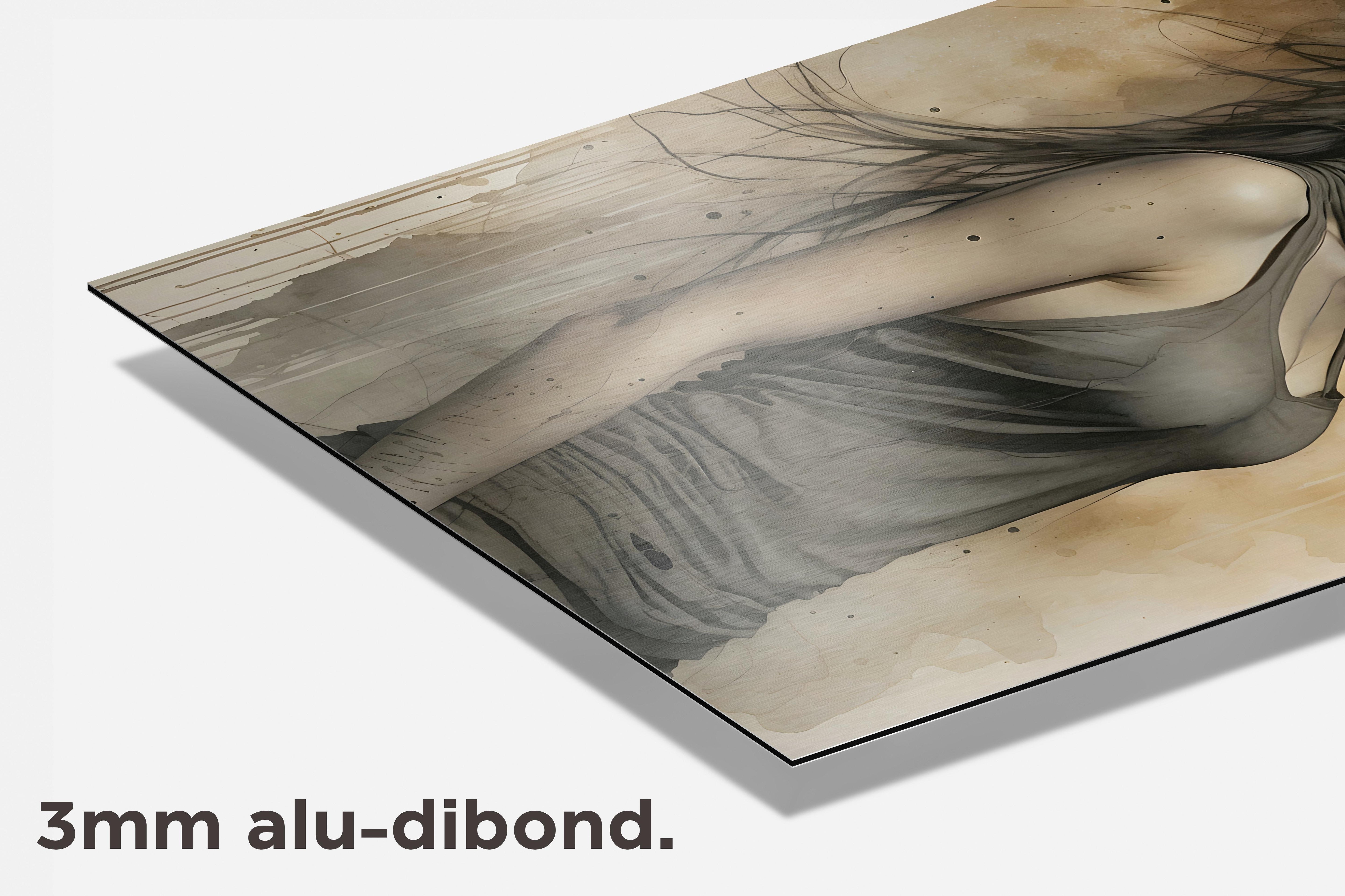 Koffie Kleur Kunst dibond detail