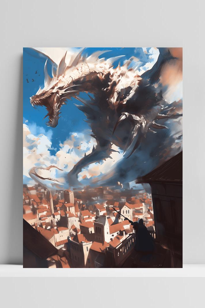 Draakaanval op 3mm aluminium dibond