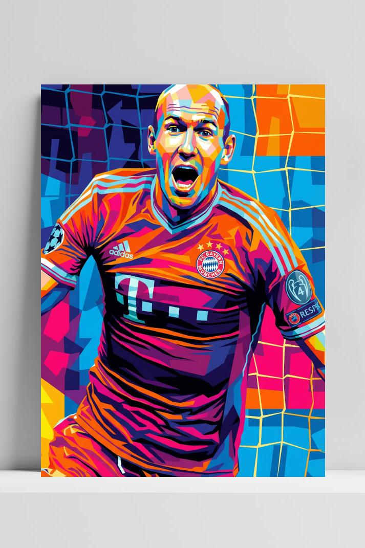 Affiche Arjen Robben Celebration de 25 Artstreet