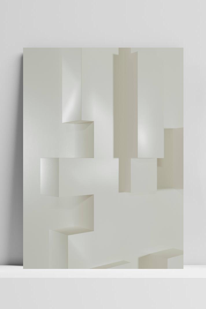 Witte Minimalist op 3mm aluminium dibond