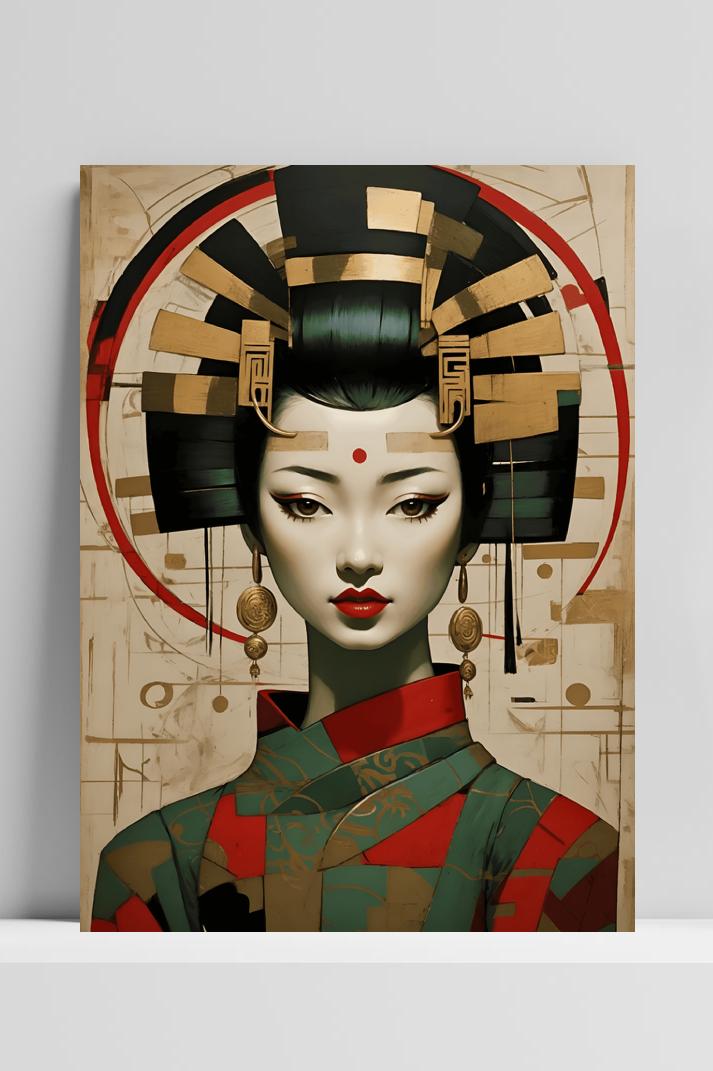 Geisha Goud op 3mm aluminium dibond