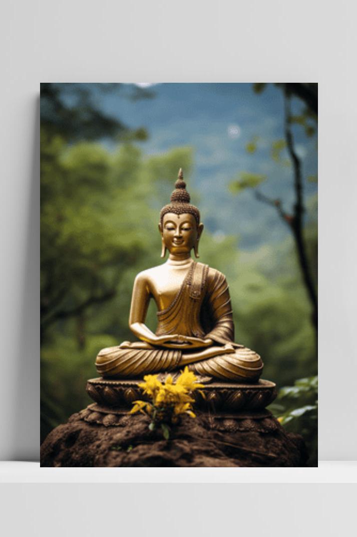 Buddah Beeld op 3mm aluminium dibond