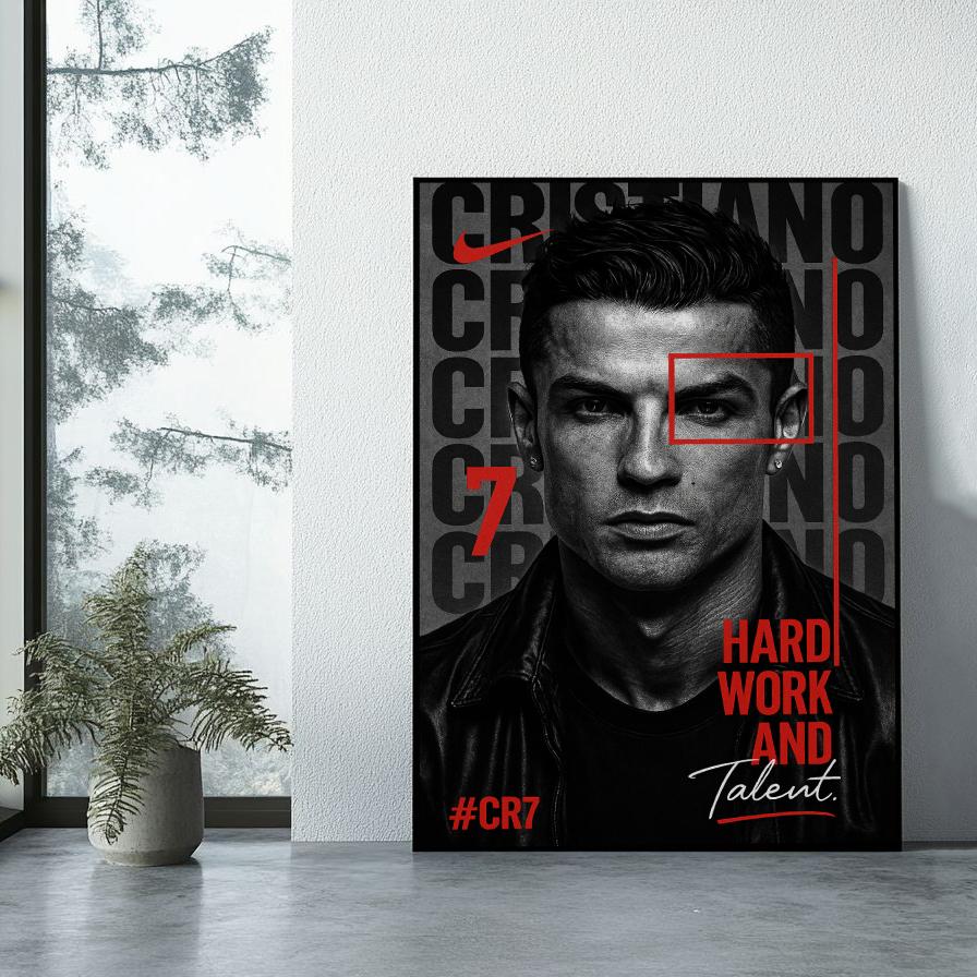 Cristiano Ronaldo Hard Work poster sfeerbeeld 1