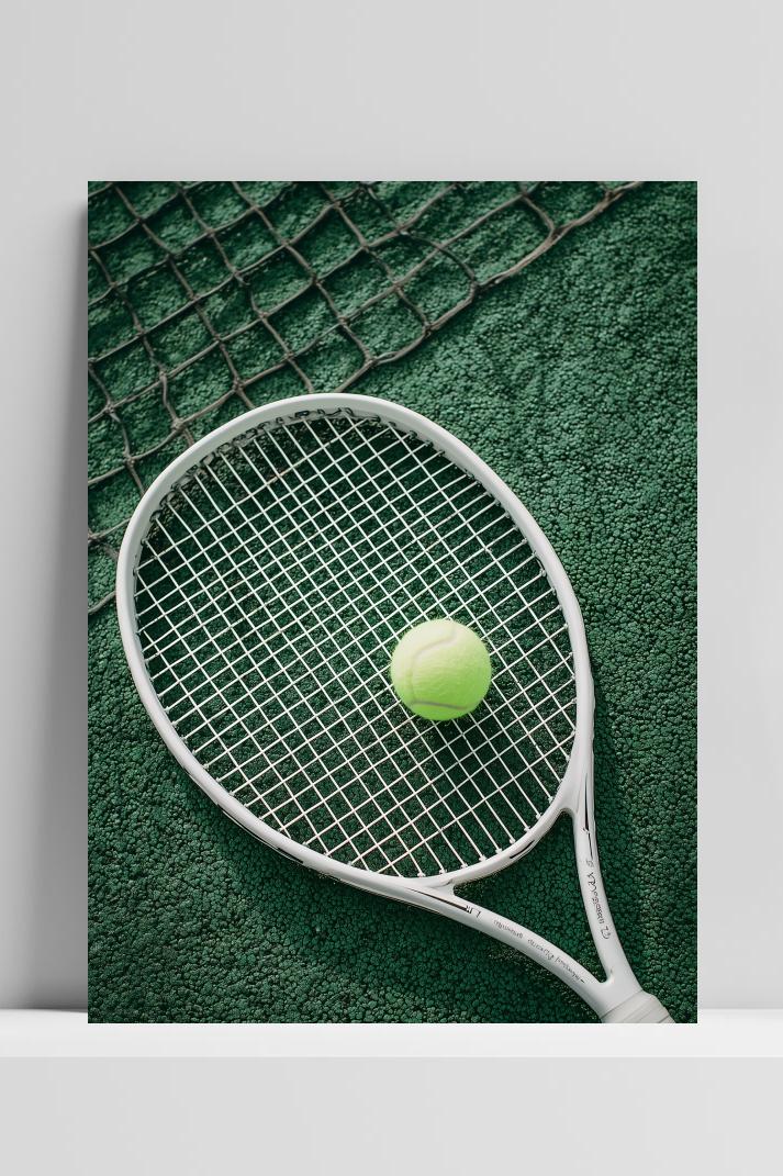 Tennis Racket Ball poster van 25 Artstreet