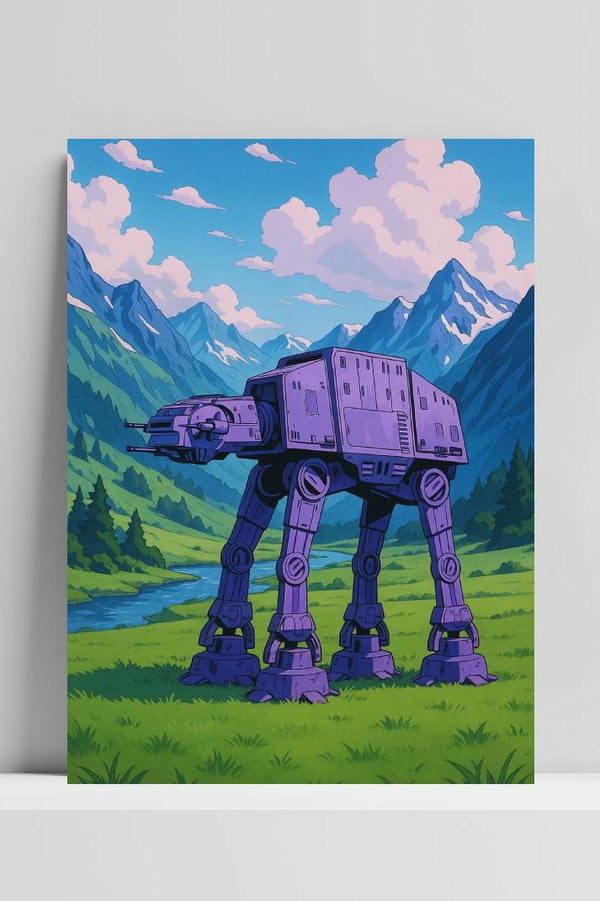 Affiche Star Wars AT-AT Walker Anime