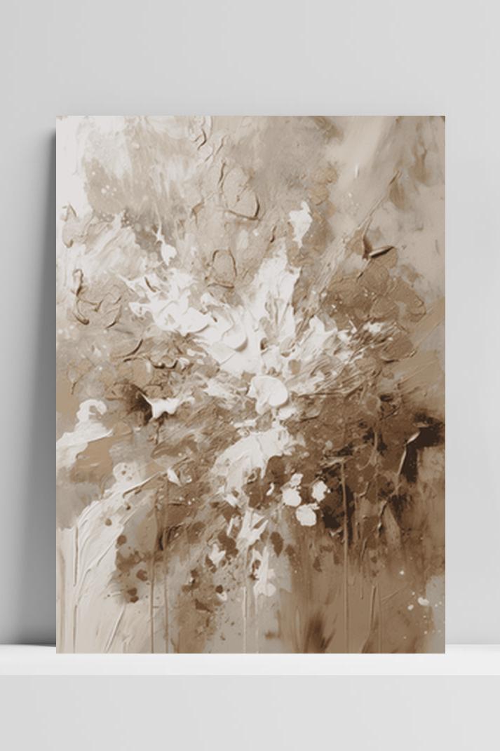 Goud Abstracte Poster op 3mm aluminium dibond