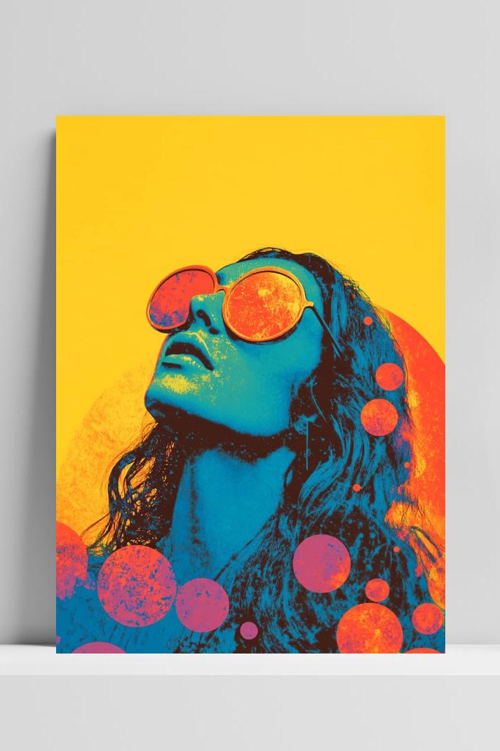 Vrouw Zonnebril op 3mm aluminium dibond