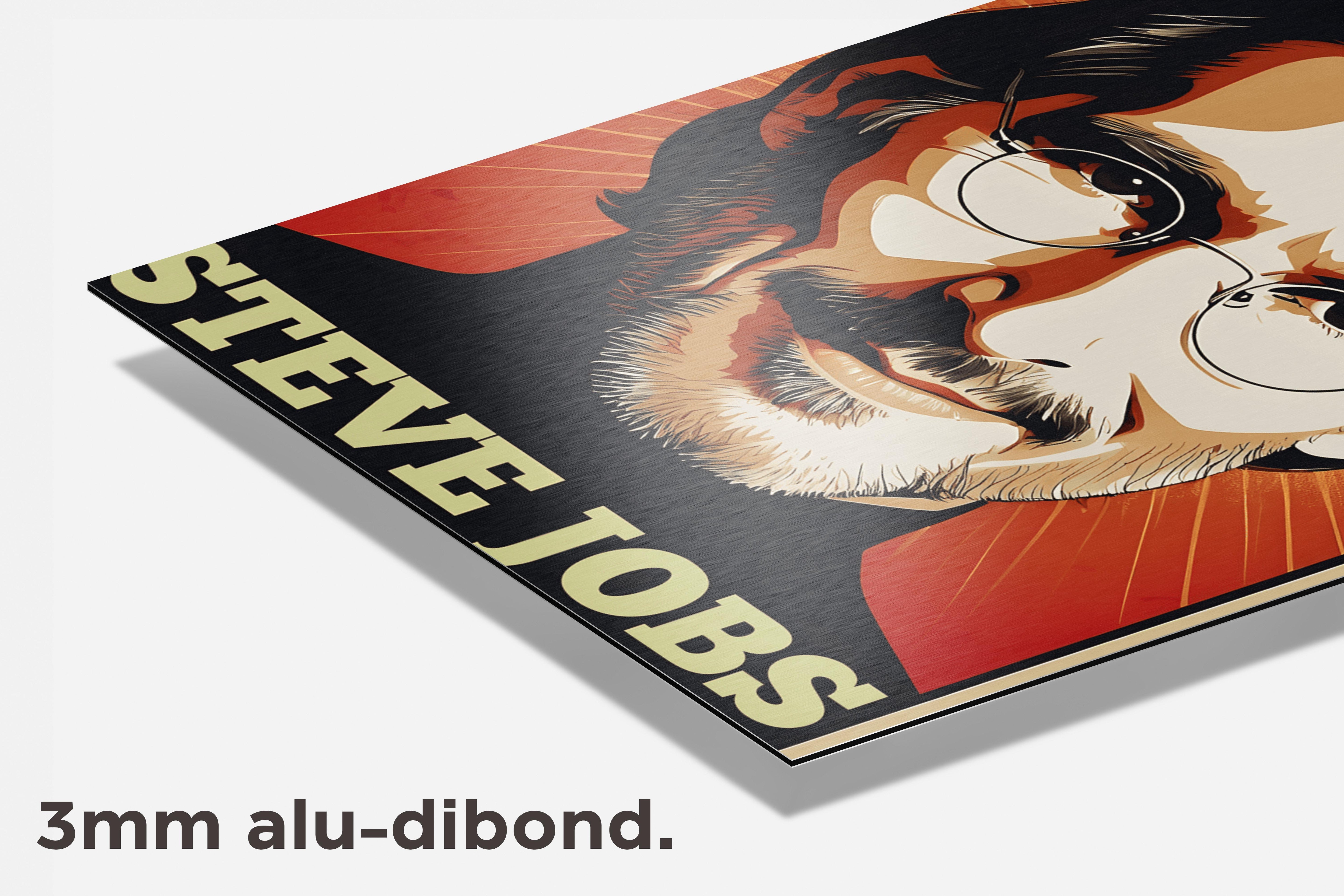 Steve Jobs Vintage dibond detail