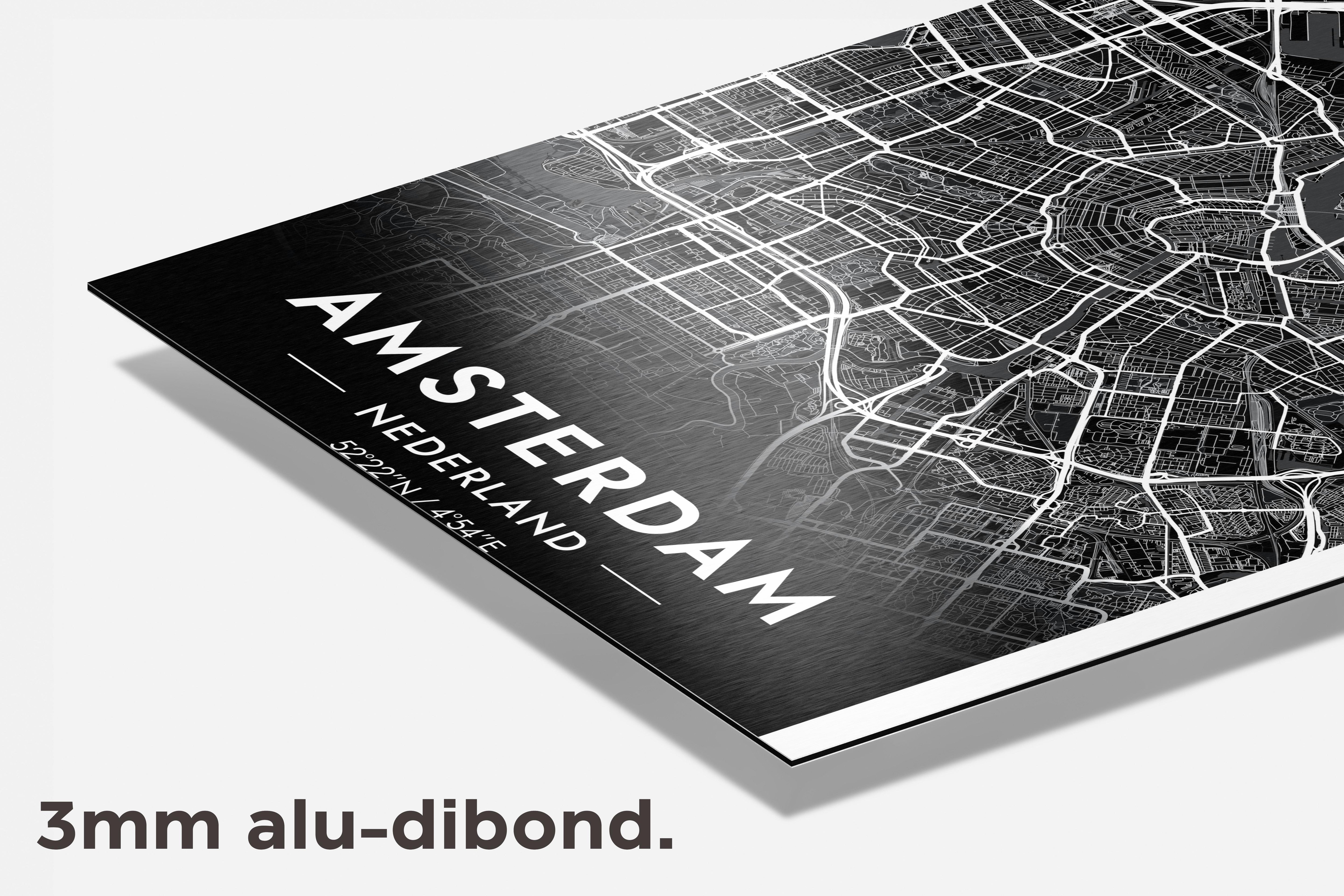 Amsterdam Map dibond detail