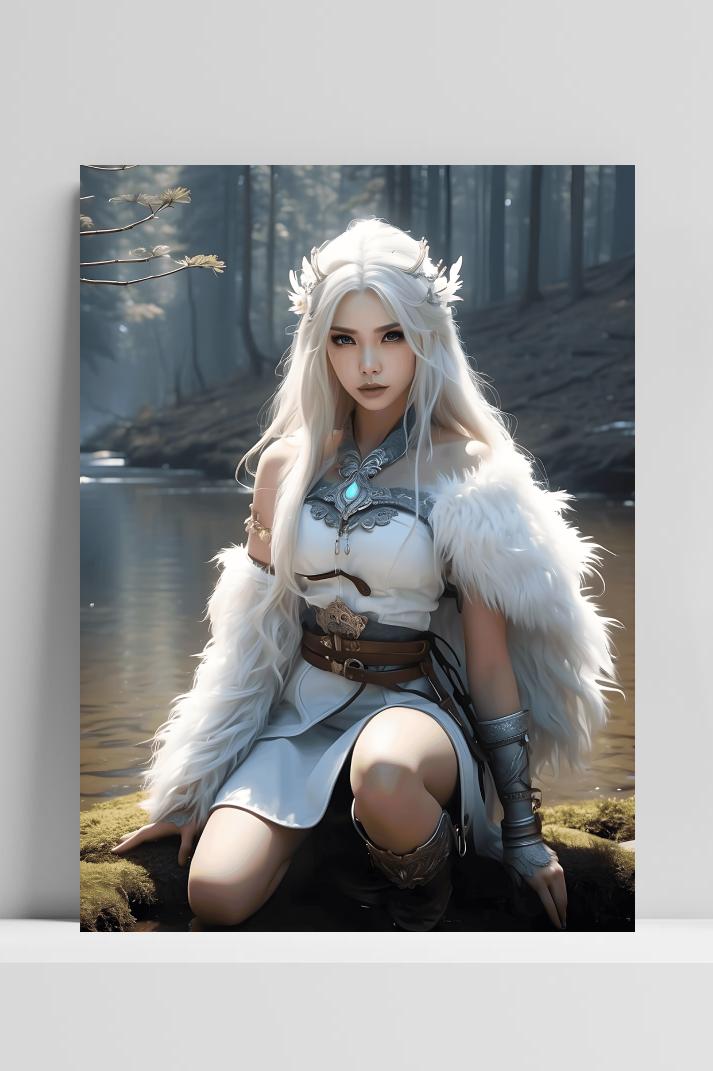 Anime Prinses Bos op 3mm aluminium dibond