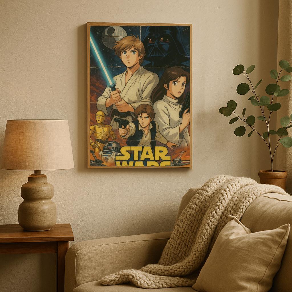 Star Wars Cartoon Text poster sfeerbeeld 2