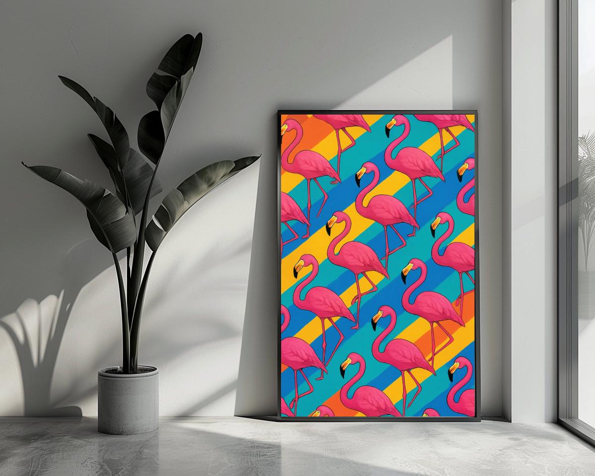 Flamingos Cartoon poster van 25 Artstreet