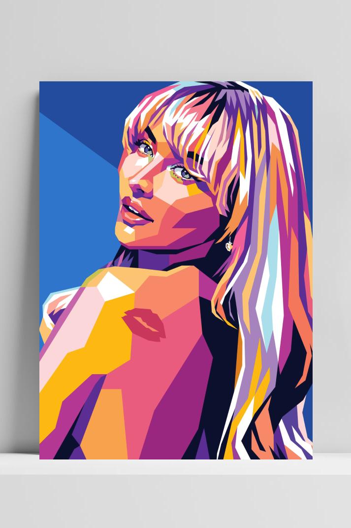 Sabrina Carpenter op 3mm aluminium dibond