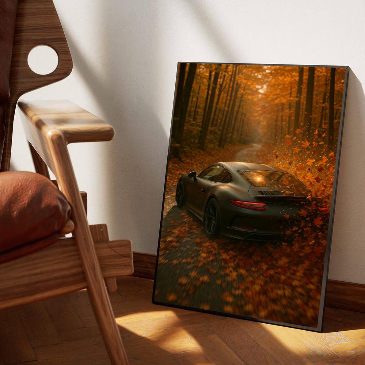 Sports Car Autumn poster sfeerbeeld 1