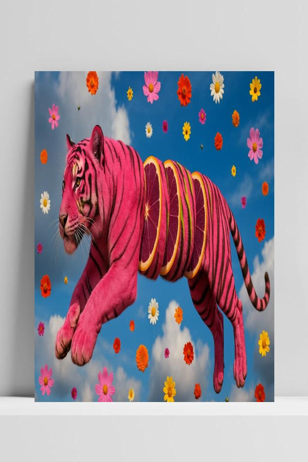 Tiger Fruit Surrealistic Poster