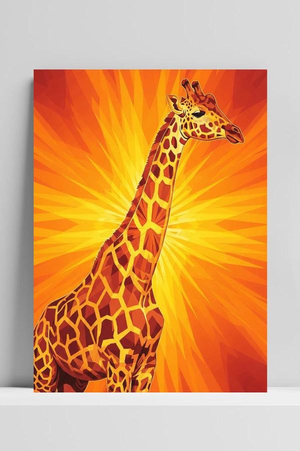 Giraffe Pop Art poster