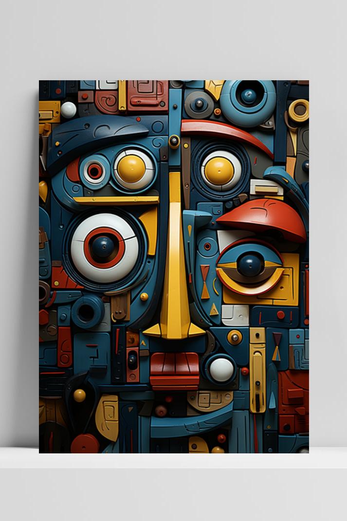 Industrieel Kunst op 3mm aluminium dibond