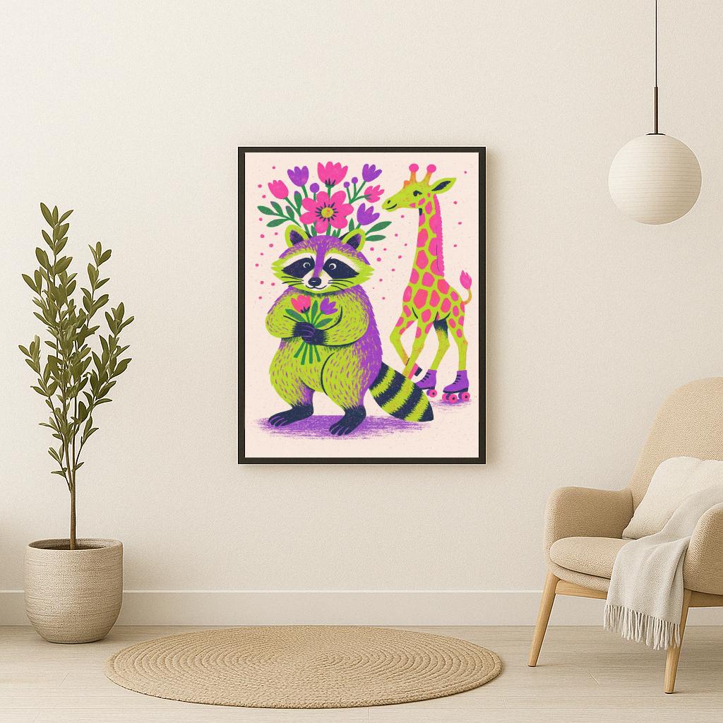 Raccoon Giraffe poster sfeerbeeld 2