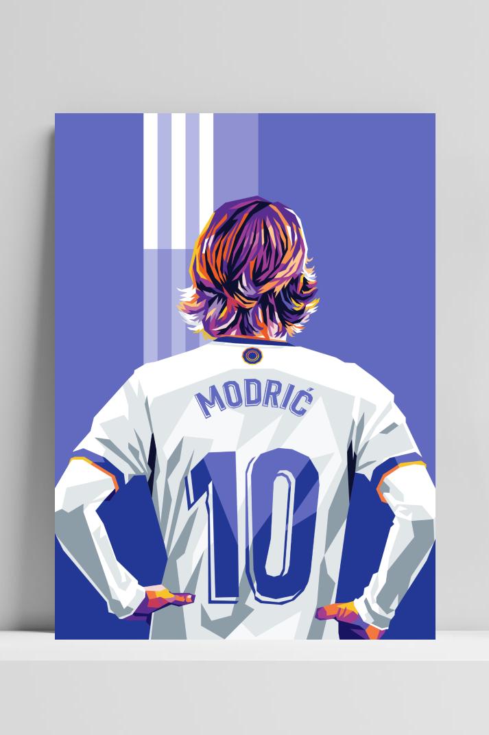 Luka Modric op 3mm aluminium dibond