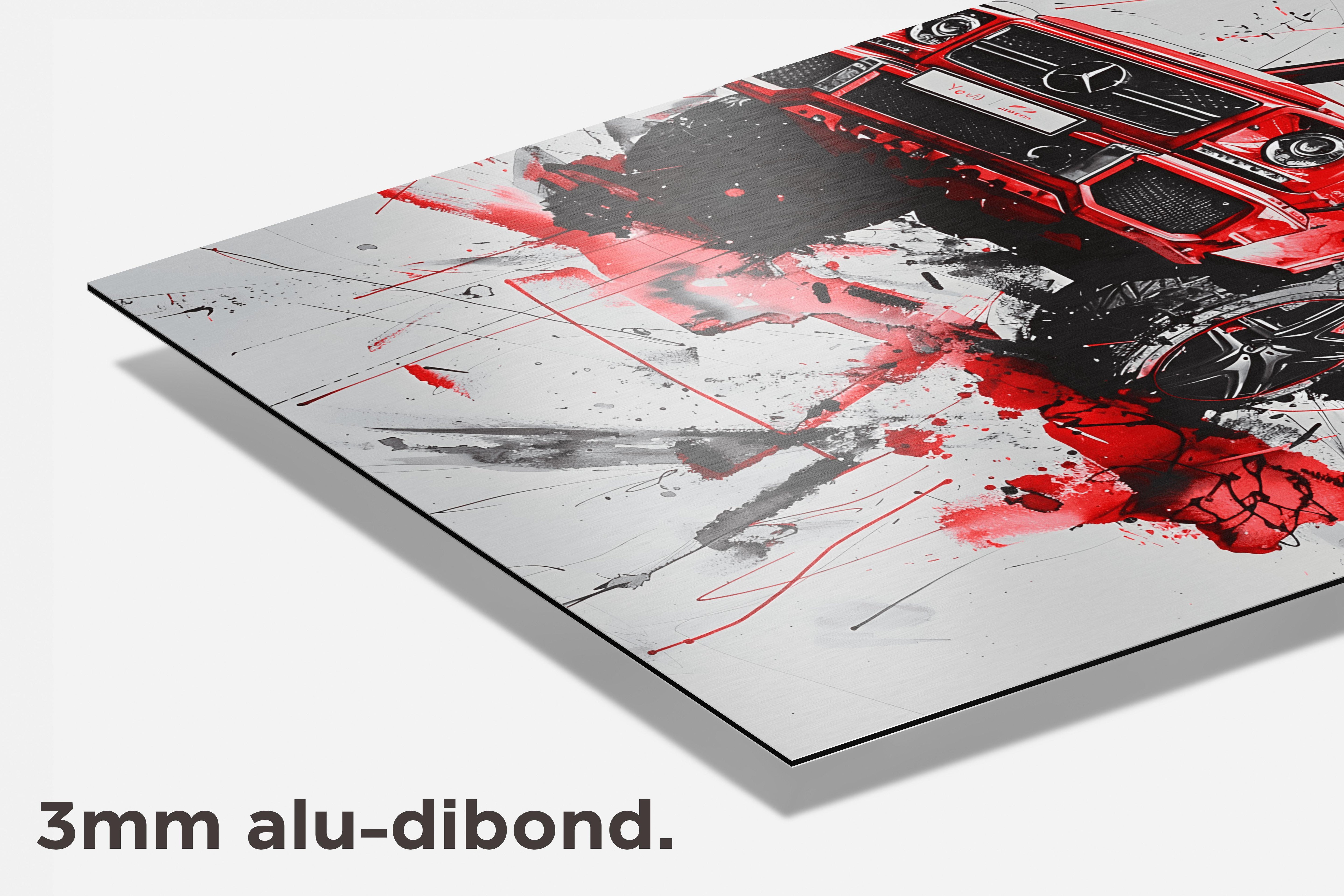 Mercedes G Tekening dibond detail