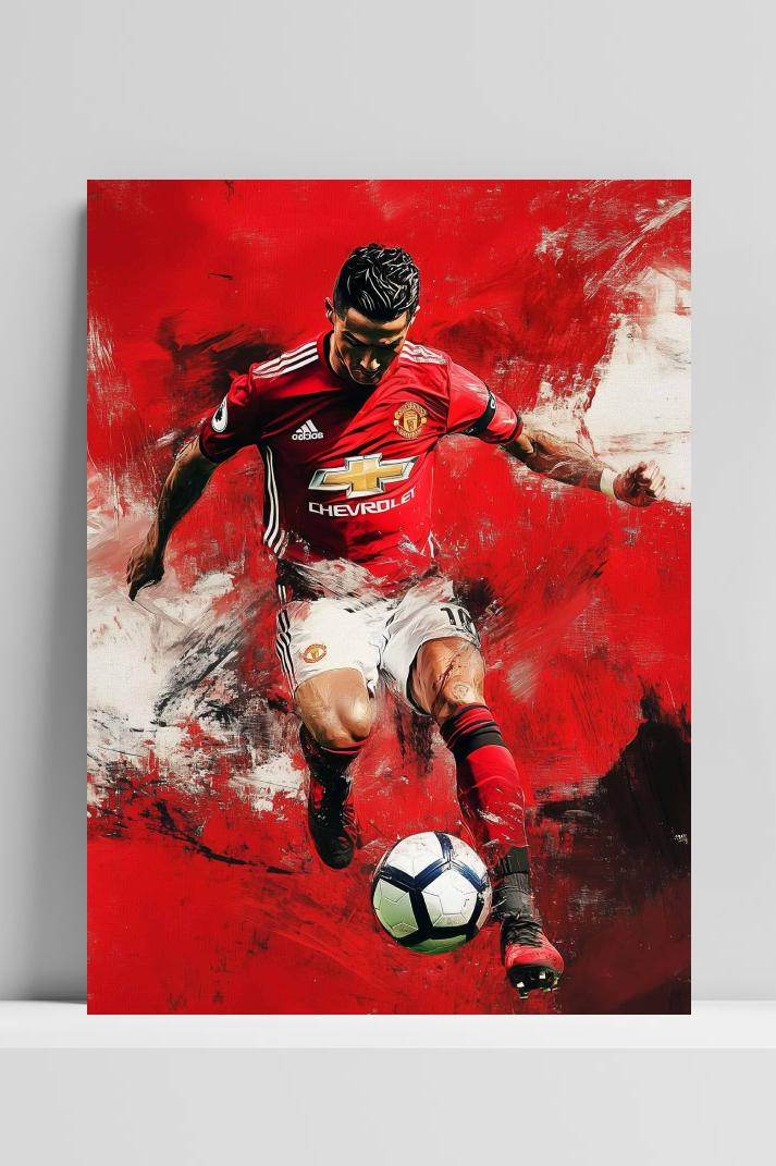 Cristiano Ronaldo op 3mm aluminium dibond