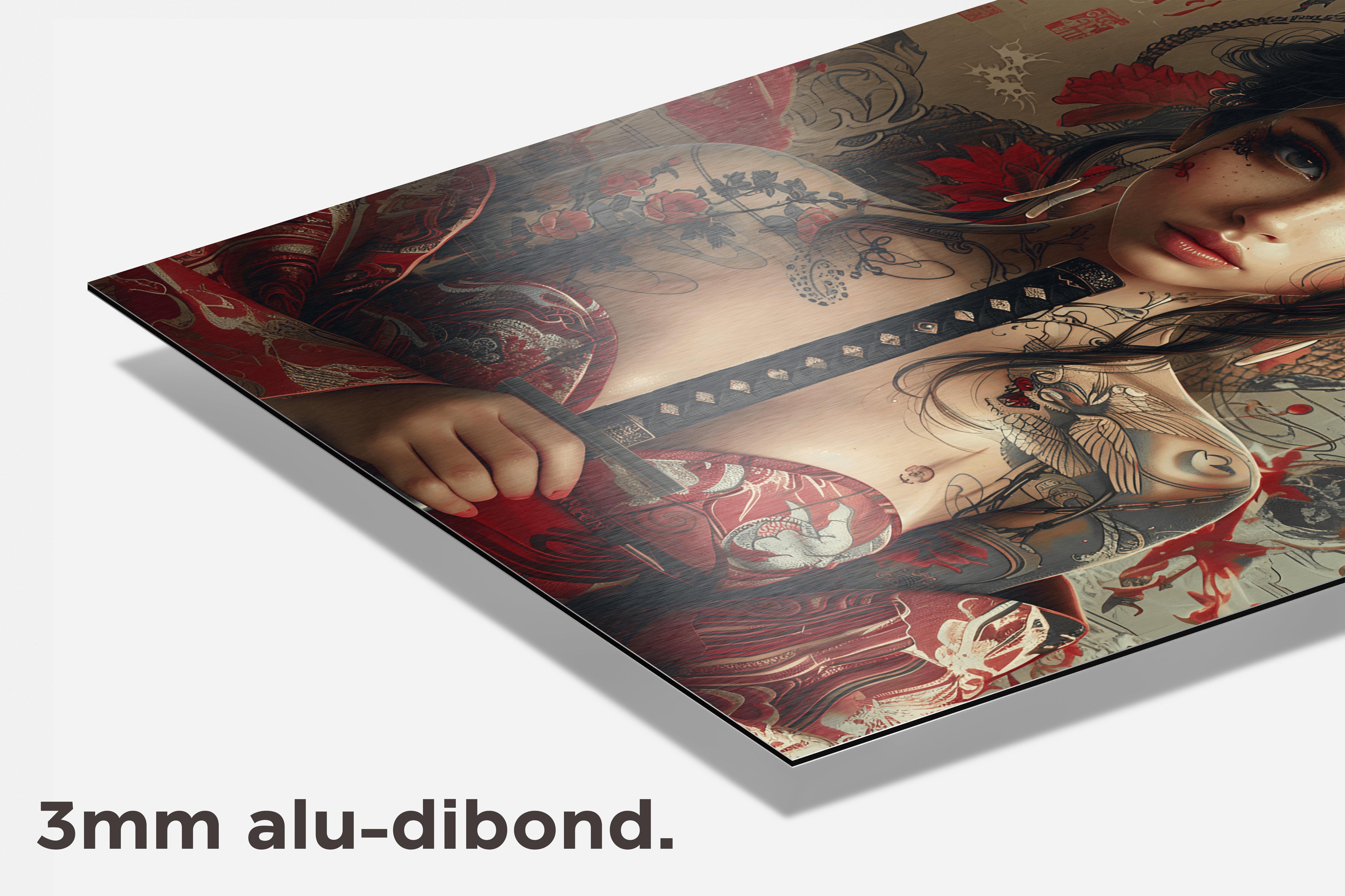 Samoerai Geisha dibond detail
