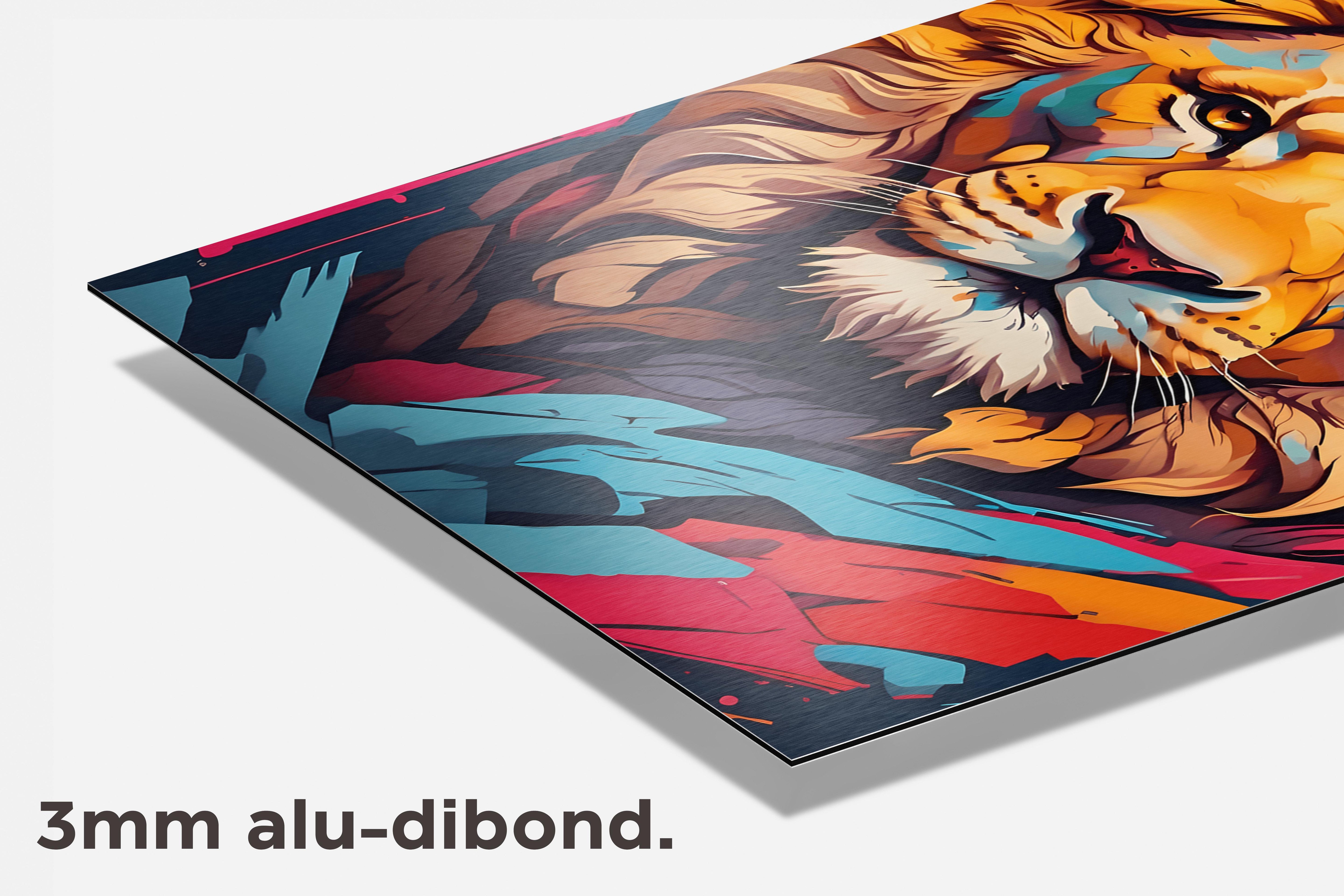 Leeuw Popkleur dibond detail