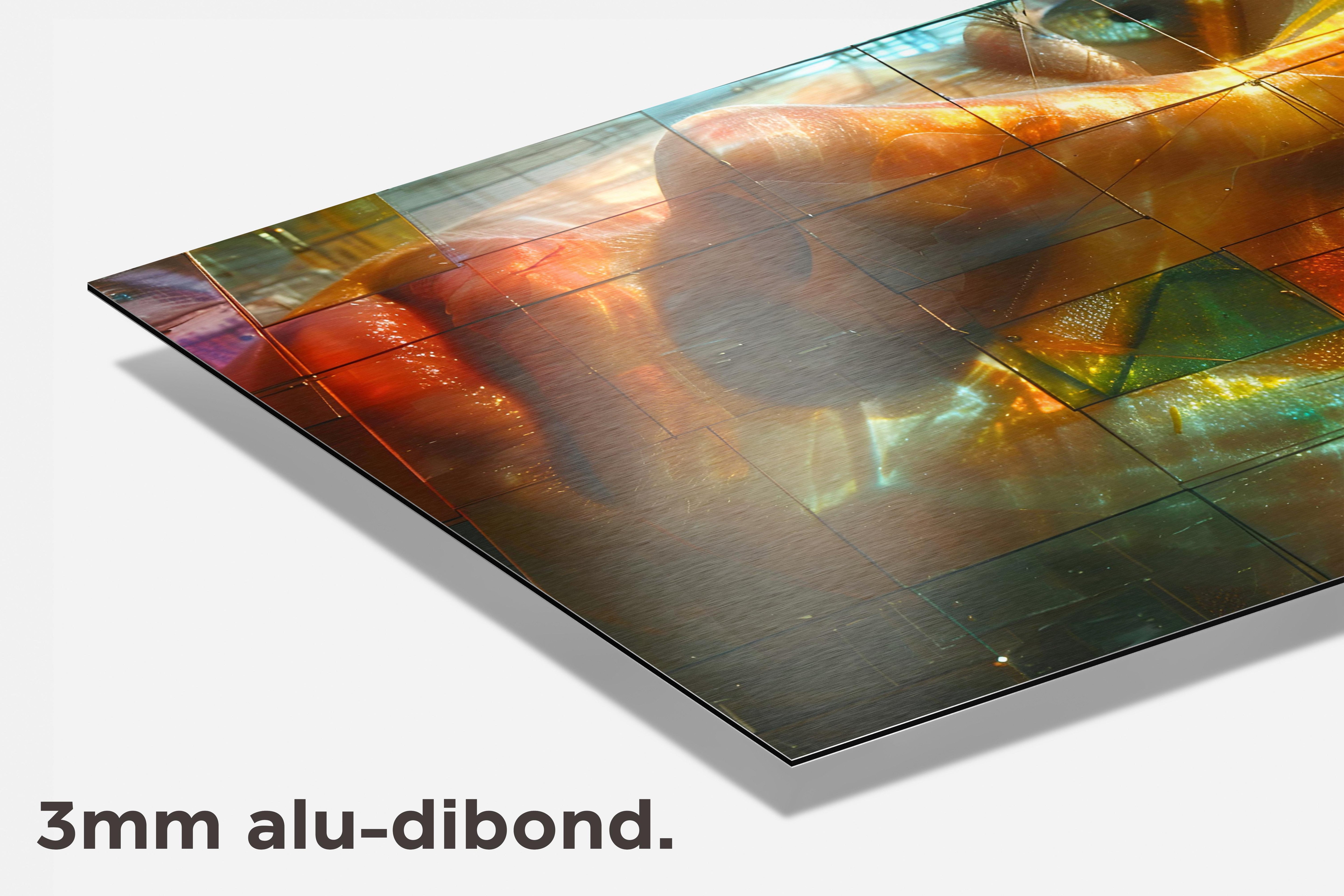 Gezicht Reflectie dibond detail