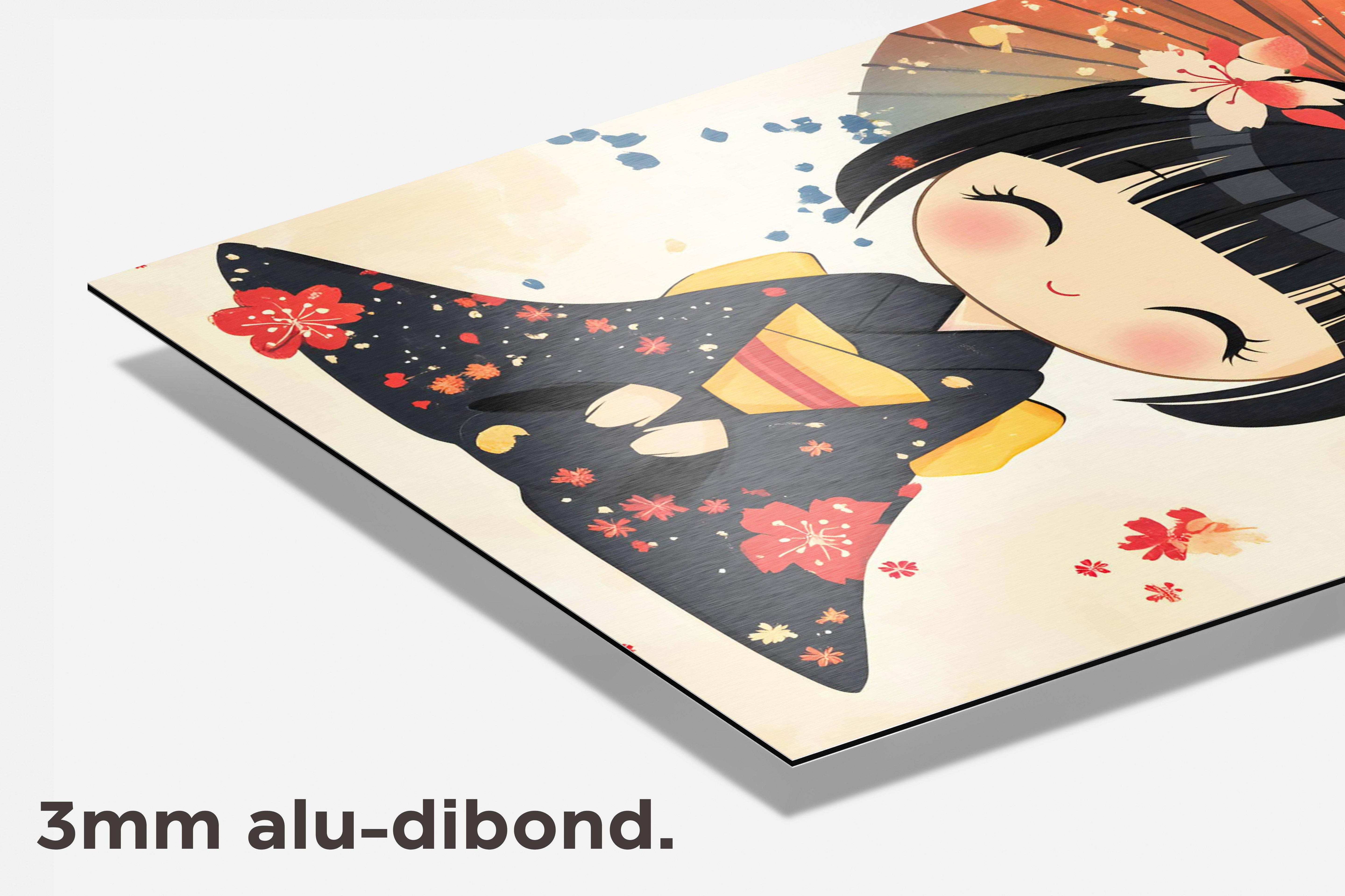 Japans Meisje dibond detail