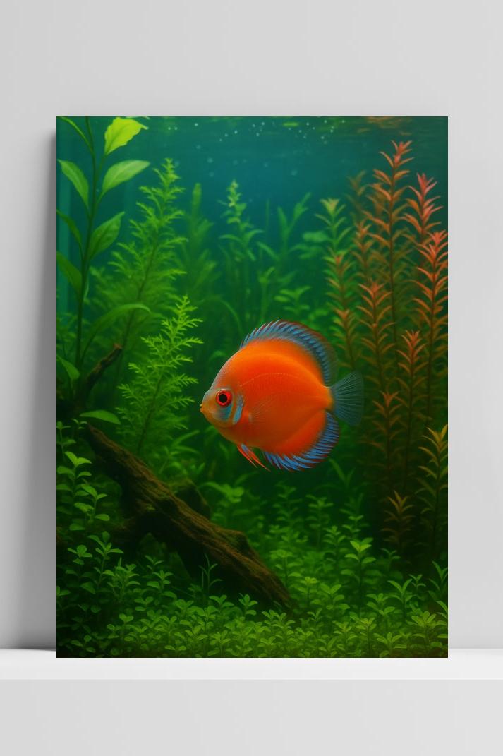 Discus Fish Aquarium Tropical im Interieur