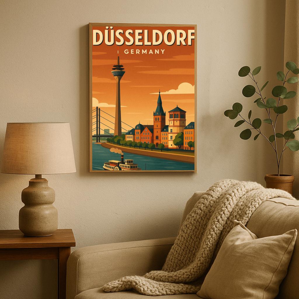 Düsseldorf Germany Art Text poster sfeerbeeld 2