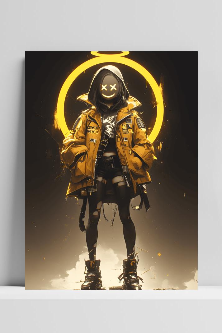 Punk Smileys op 3mm aluminium dibond