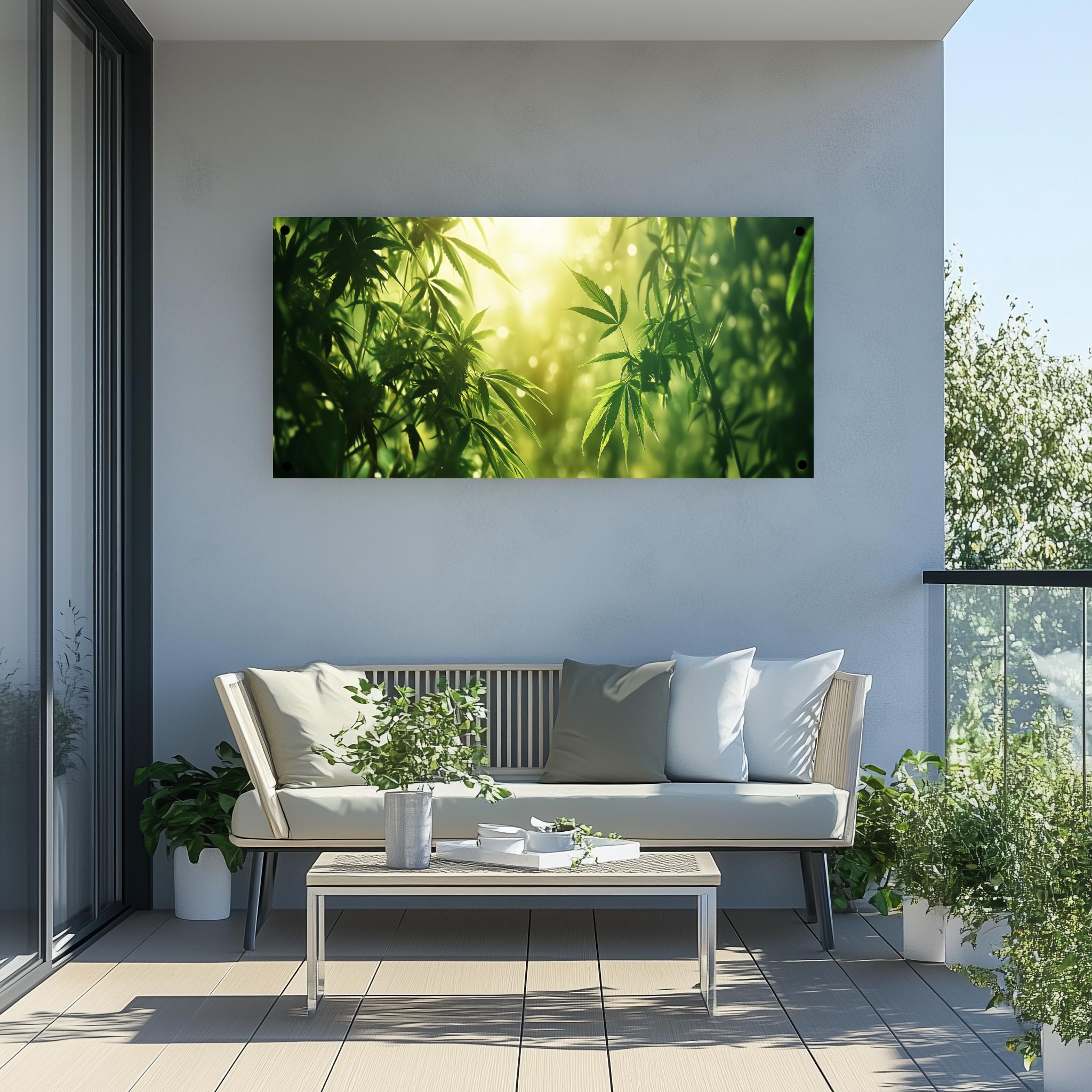 Tuinposter Cannabis sfeerbeeld 4